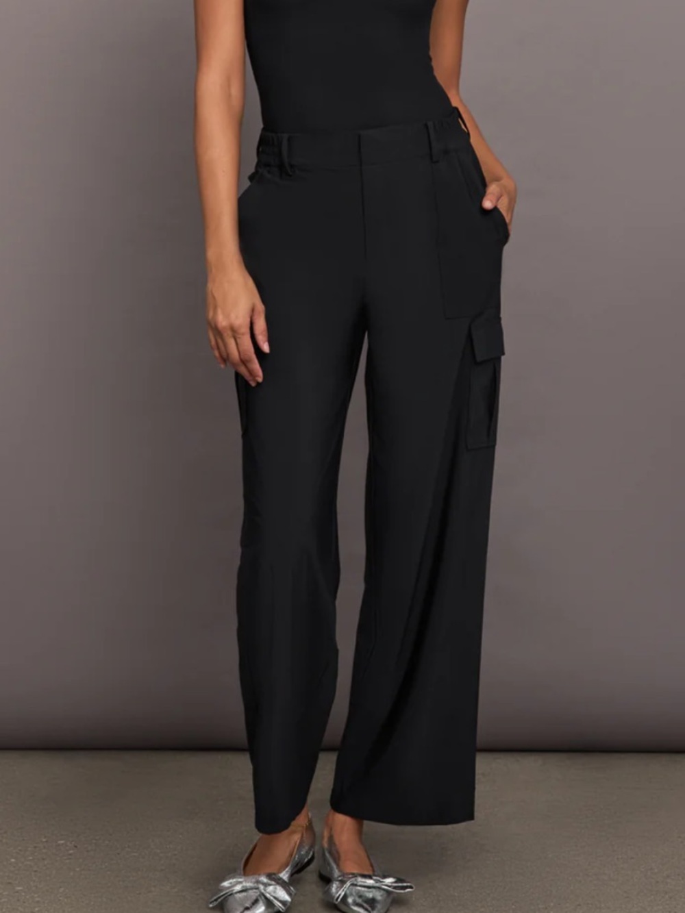 NWOT Carbon38 Stretch Wide Leg Cargo Pant M